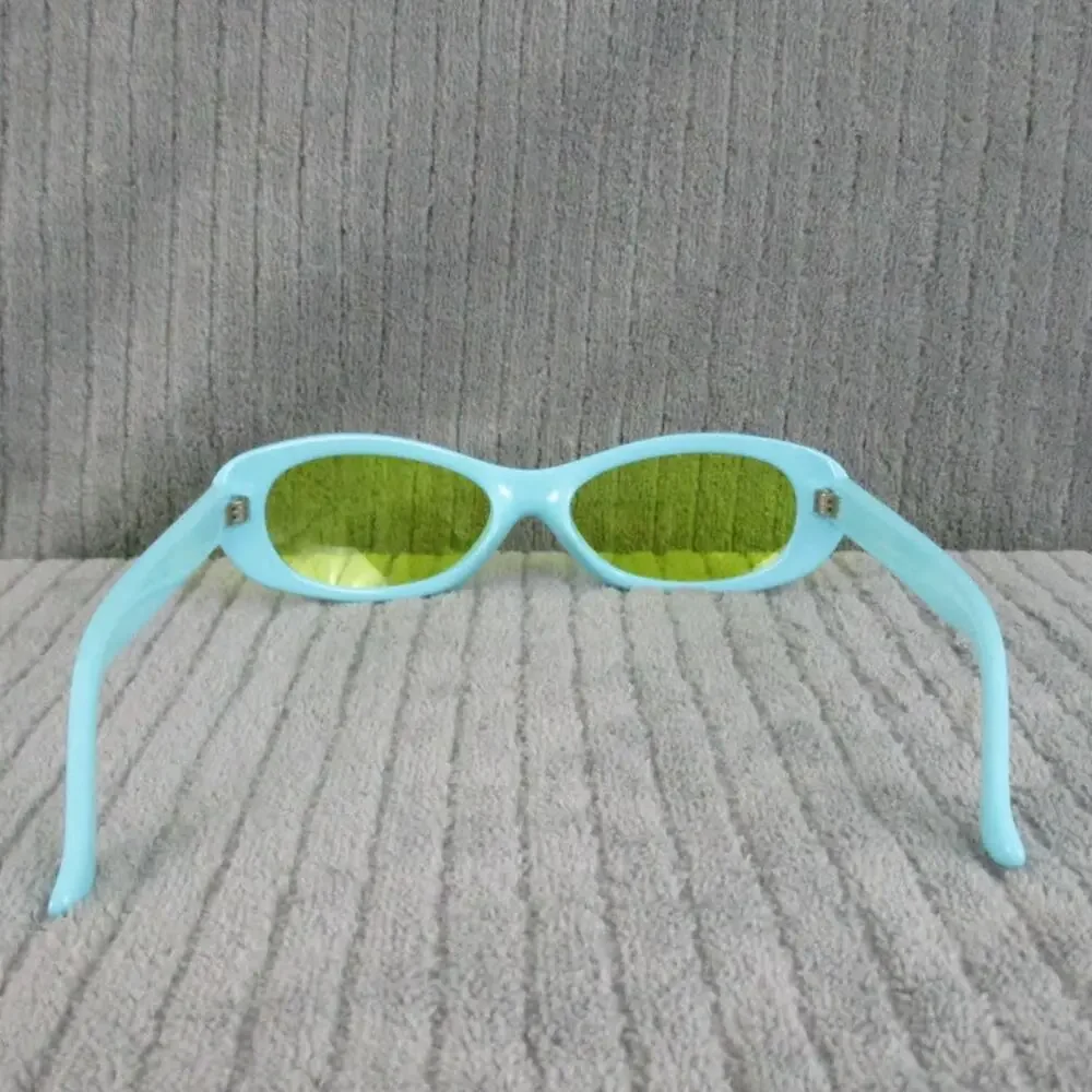 New Divine Eyewear Medusa Light Blue/Clear Yellow Sunglasses Women's NWT
